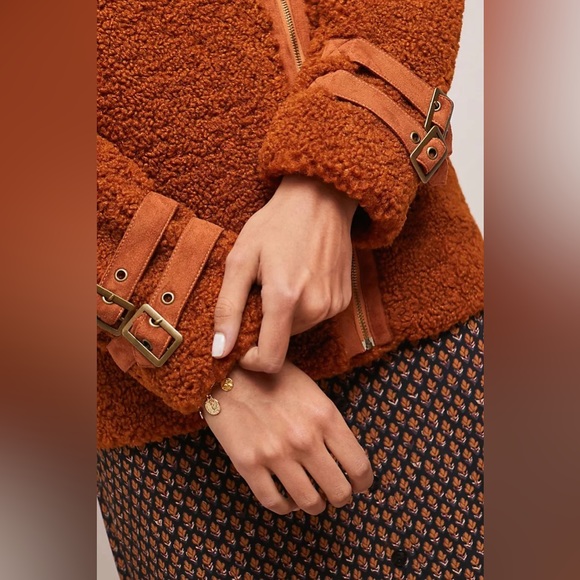 Anthropologie NWT Marrakech Sherpa Jacket - Picture 3 of 16